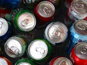 Soda cans for recycling