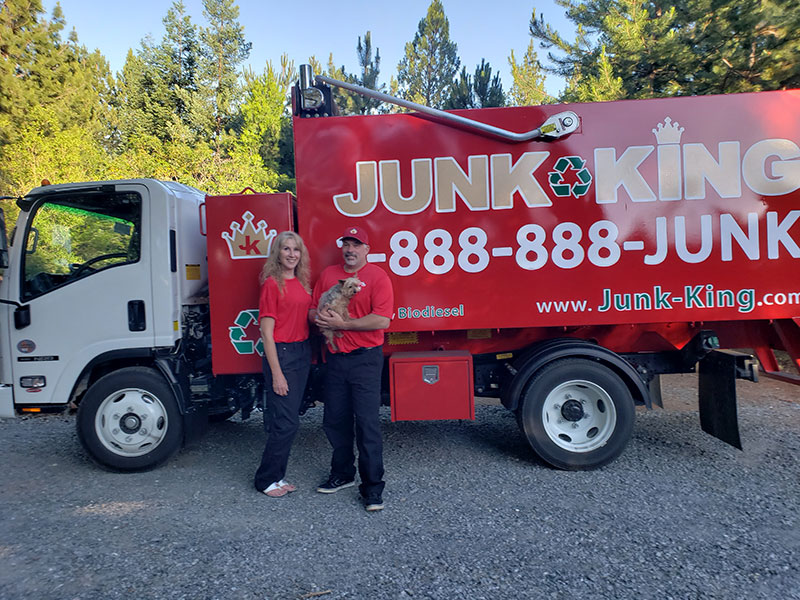 Junk King Franchise Owner, Greg & Peggy Lymath.