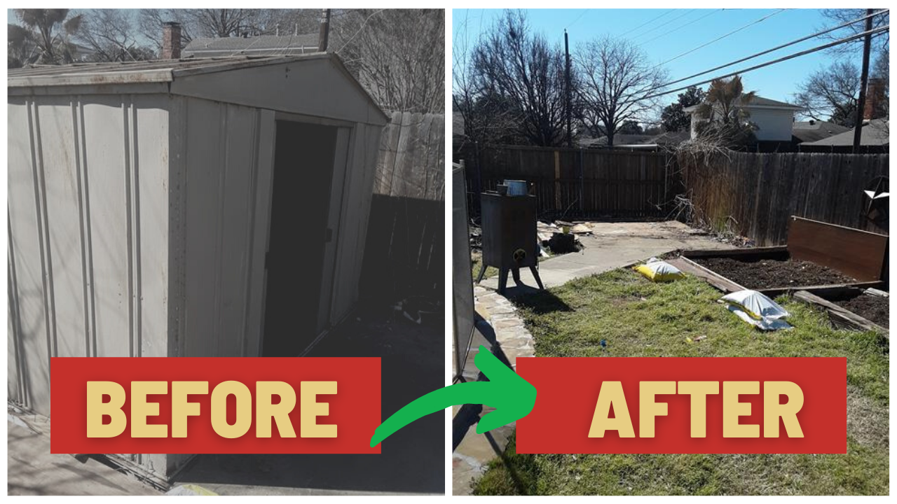 Residential Junk Removal in Dallas Before & After