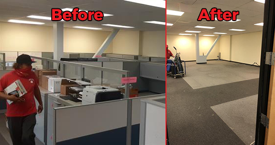 office cleanouts san diego downtown before and after photo