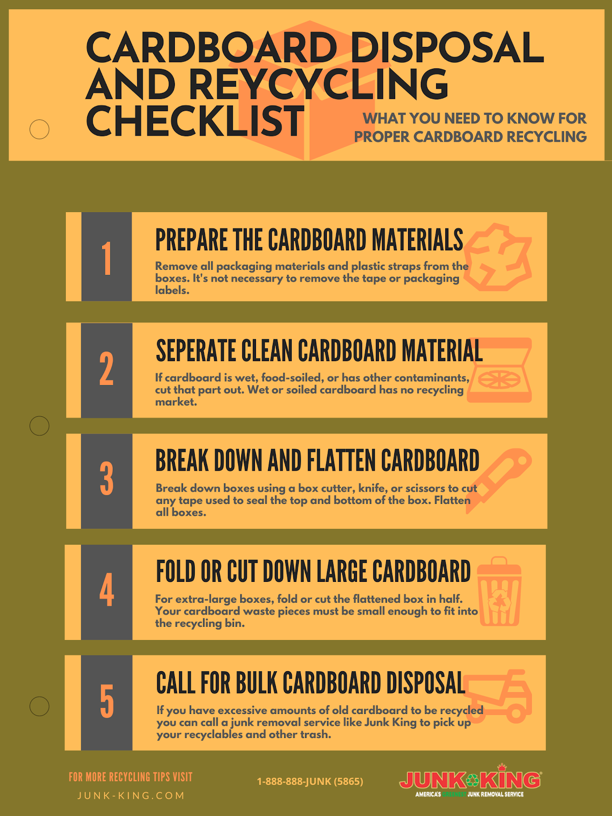 Cardboard disposal and recycling checklist