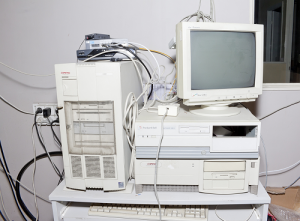 old computer pile