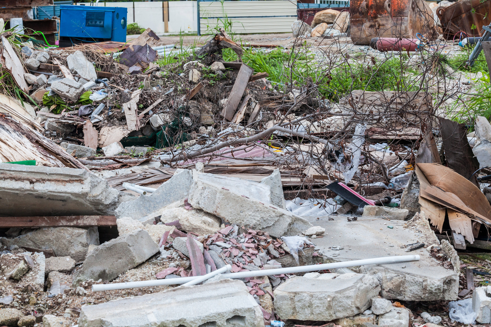pile of construction debris