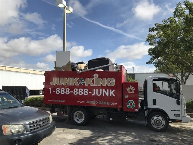 Junk King truck filled with waste