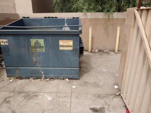 Dumpster after