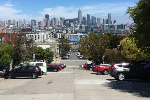 Potrero Hill daytime skyline panorama of San Francisco