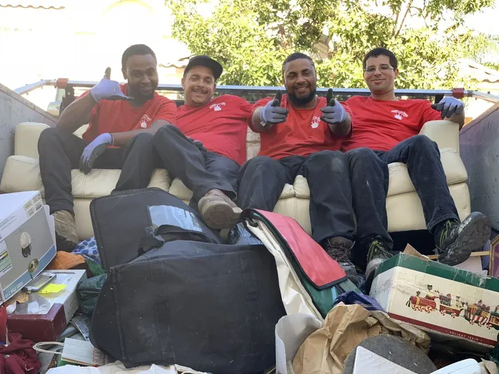 Junk King team performing a full property cleanout in San Bruno