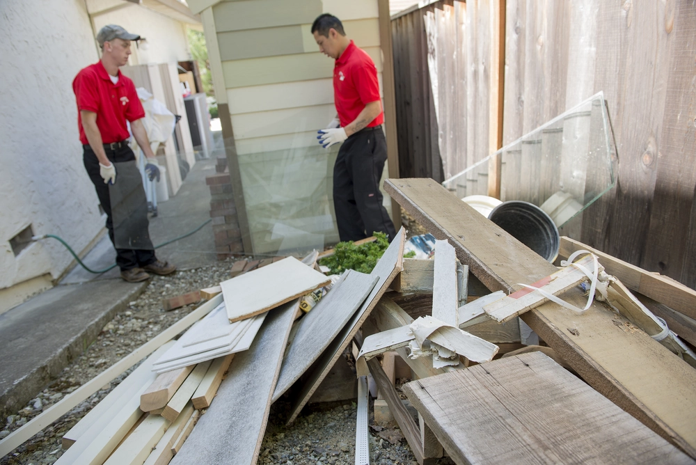Construction debris removal by Junk King in Montara